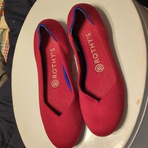 Red Rothy's Flats, size 8